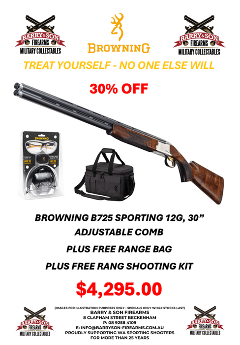 AUGUST SPECIALS OUT NOW - BROWNING B725 SPORTER - ADJUSTABLE