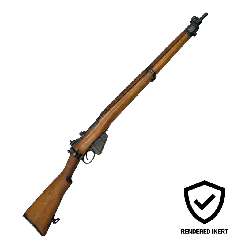 Rendered inert Lee-Enfield No. 4 .303 British rifle, angled full view