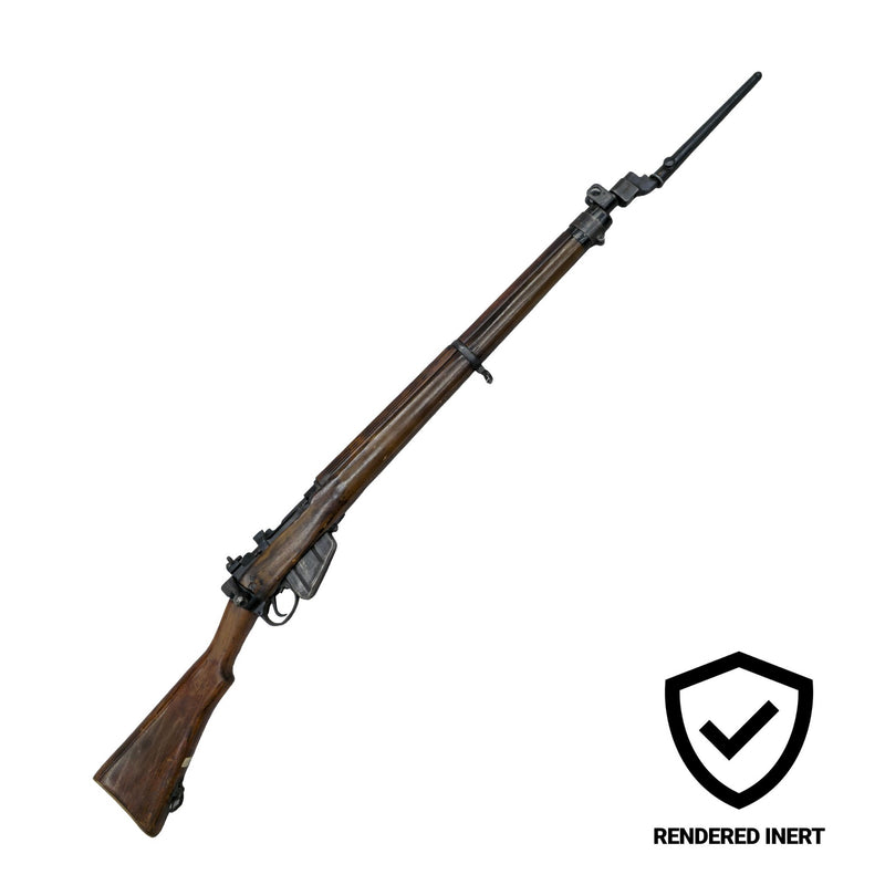 Lee-Enfield Military Rifle with Long Bayonet — angled view