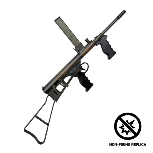 Owen Mk I style non-firing replica angled view