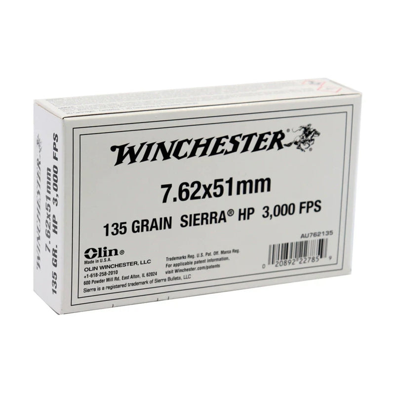 Winchester .308 WIN - 135Gr Sierra Hollow Point