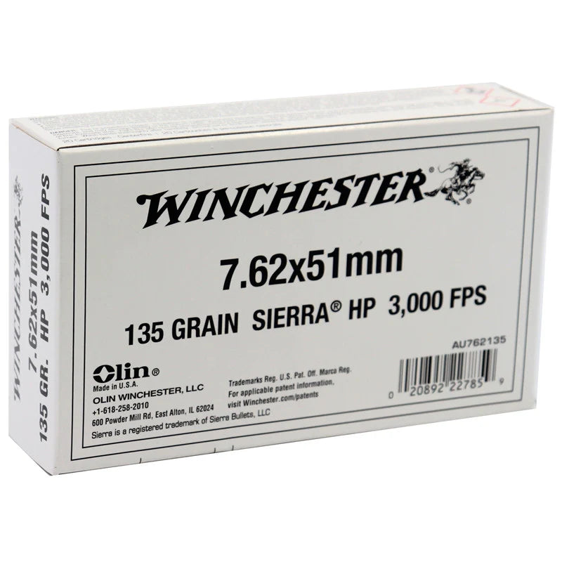 Winchester .308 WIN - 135Gr Sierra Hollow Point