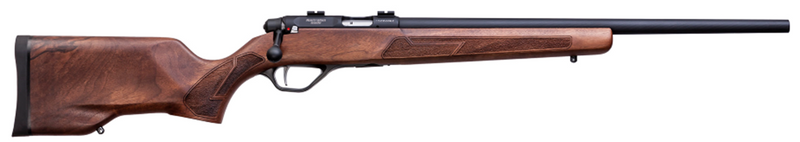 LITHGOW LA101, 17HMR, WALNUT STOCK, BLACK BARREL FINISH RIFLE