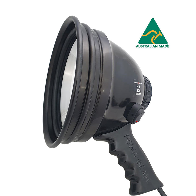 Powa Beam Hand Held Spotlight 55W 175mm 7" HID Xenon w Thermal Mount