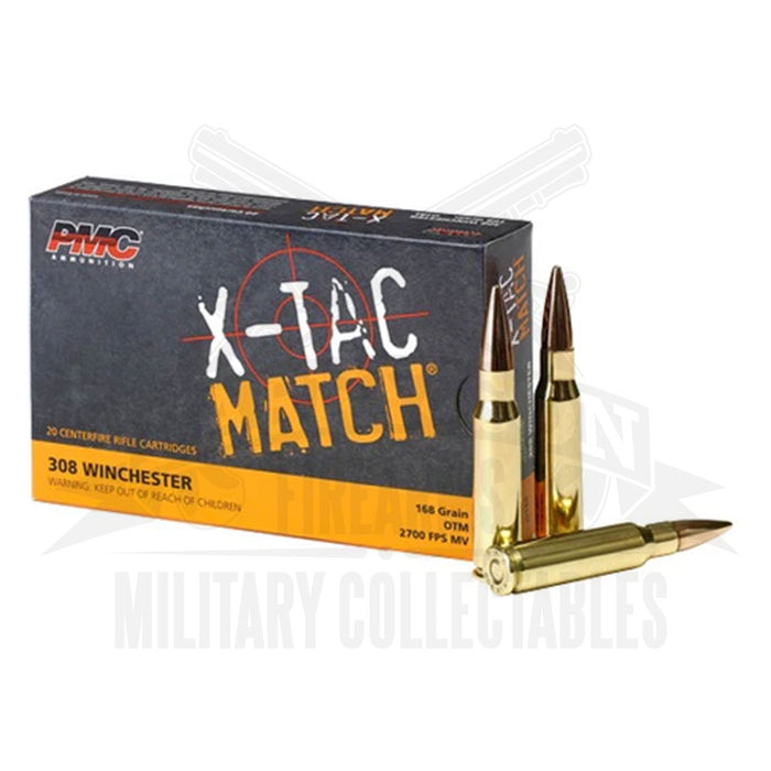 PMC - .308 WIN - X-TAC PREMIUM MATCH - 168 GR - 200 PACK