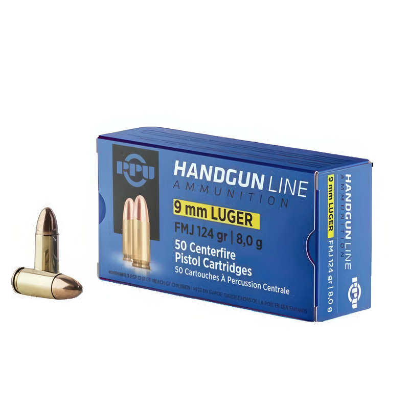 PPU 9mm Luger Lead Round Nose (LRN)