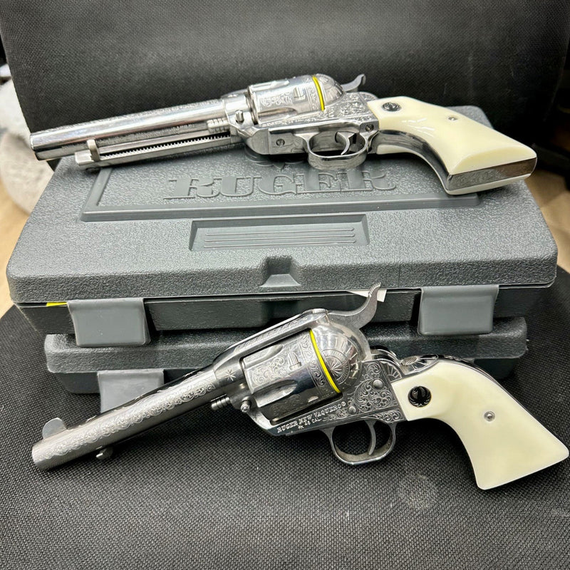 Ruger New Vaquero Factory Engraved Matched Set – .45 Colt
