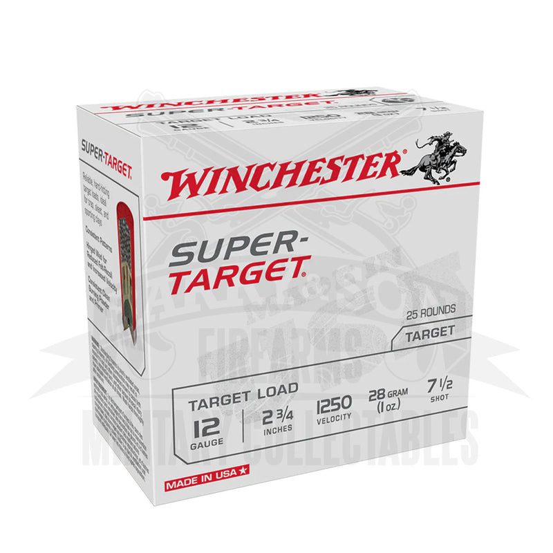 Winchester Super Target 12 Gauge - 28gr - 7.5 SHOT - 1,250FPS - 250 SLAB