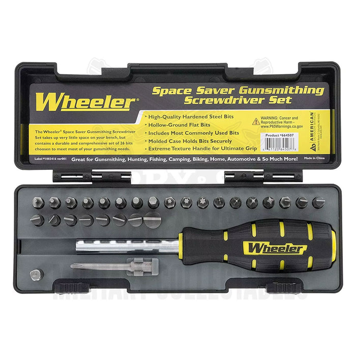 WHEELER - 30 PIECE GUNSMITHING SCREWDRIVER SET