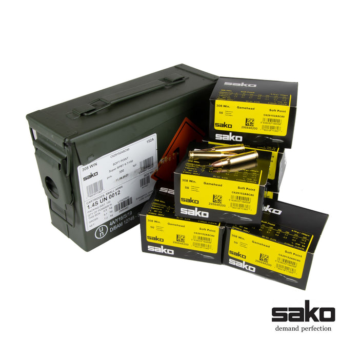 SAKO 308WIN, SOFT POINT (GAMEHEAD) 150GR, 500 PACK