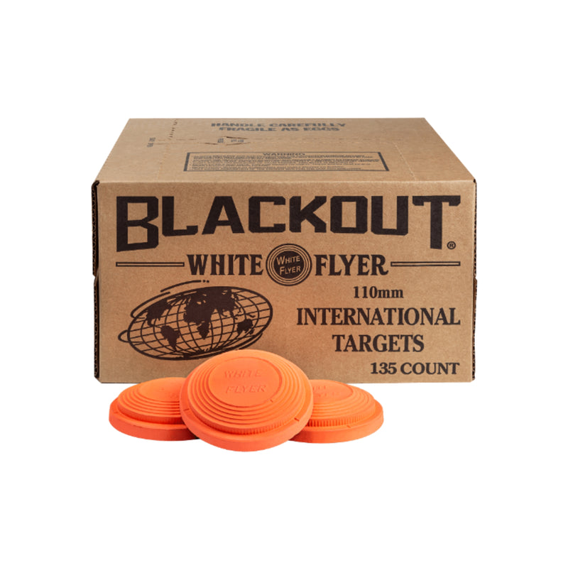White Flyer Blackout 110mm International Orange Clay Targets